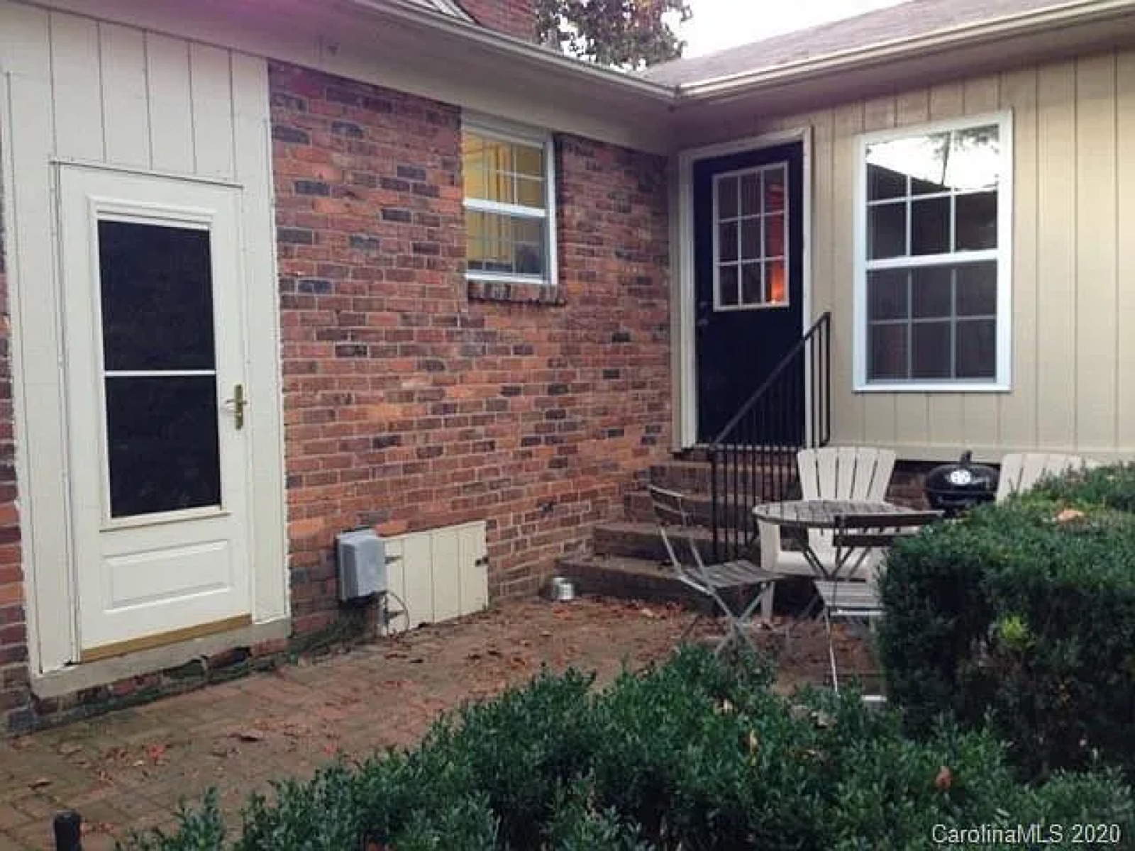 Covered back porch before